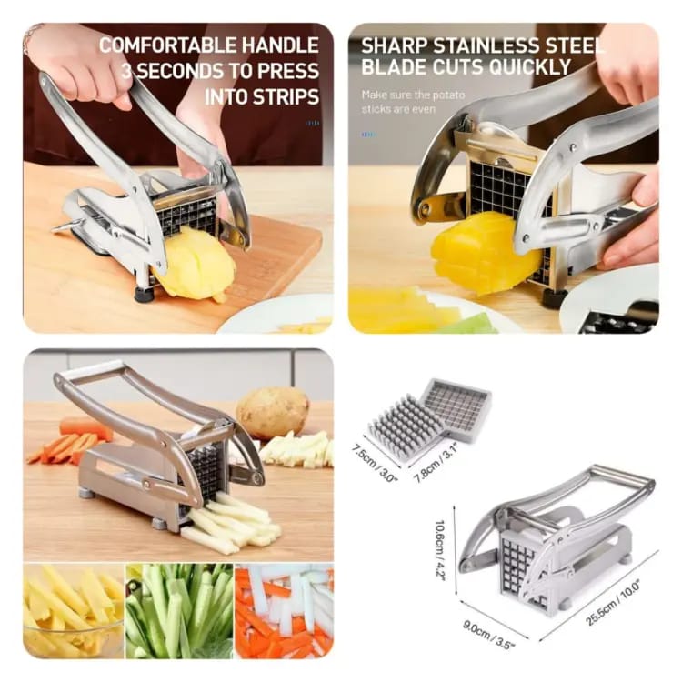 Potato Chipper Stainless Steel - FlyingCart.pk