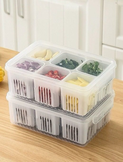 Vegetable & Fruit Storage Box with Lid - FlyingCart.pk