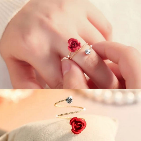 Fashionable And Unique Design Elegant Rose Flower Ring - FlyingCart.pk