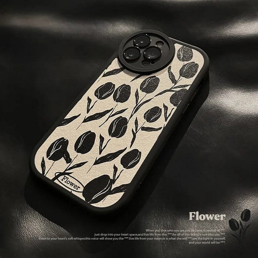 Black Tulip iPhone Case - FlyingCart.pk