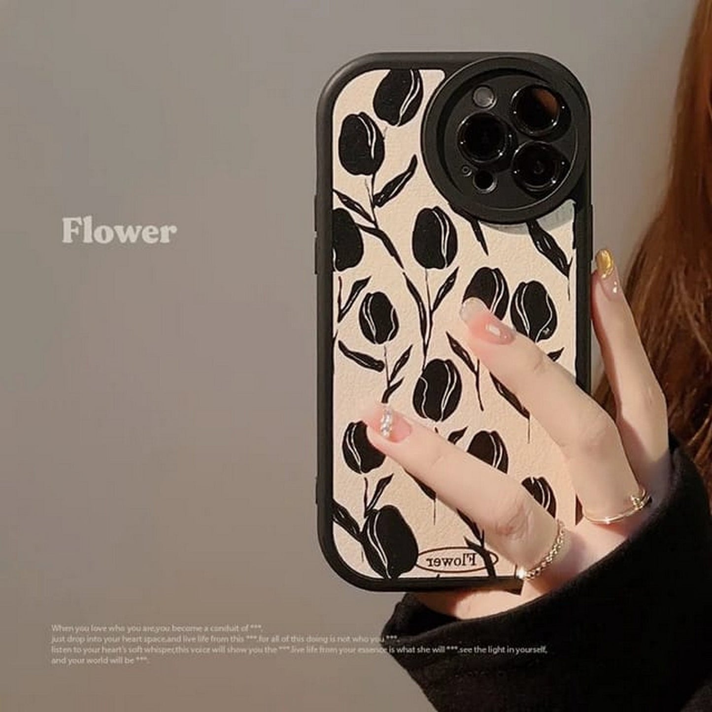 Black Tulip iPhone Case - FlyingCart.pk