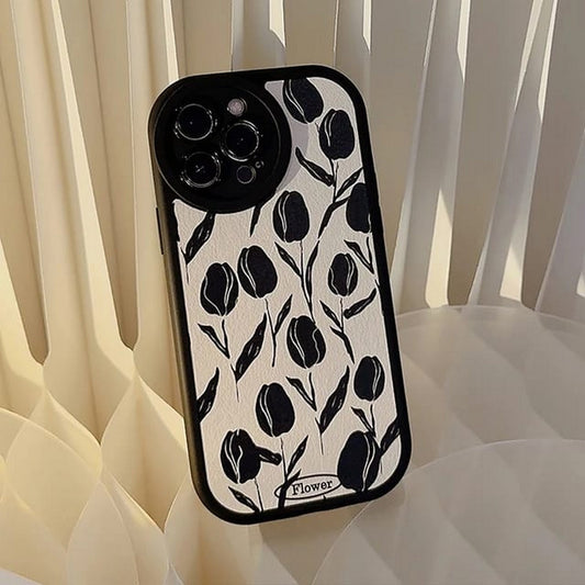 Black Tulip iPhone Case - FlyingCart.pk