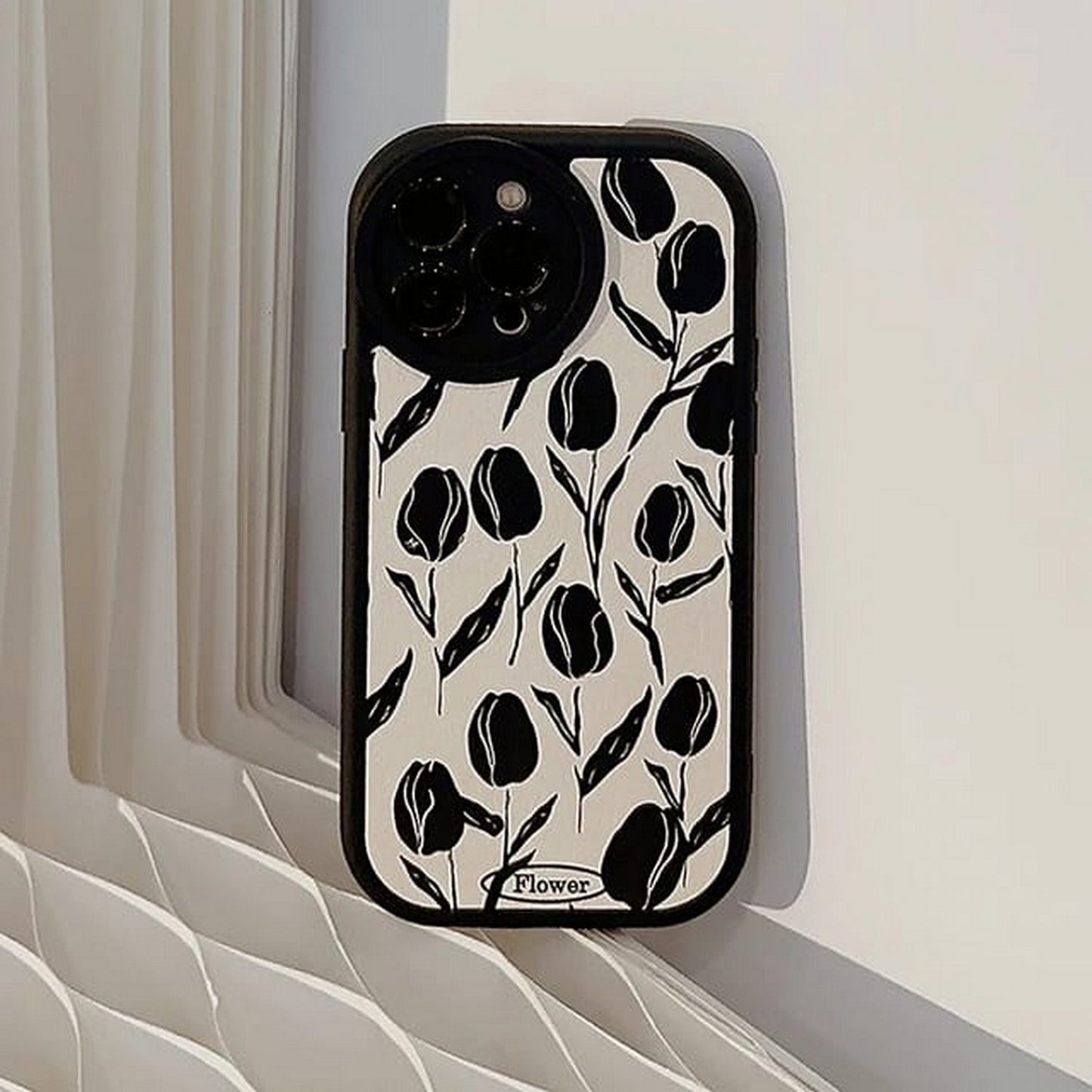 Black Tulip iPhone Case - FlyingCart.pk