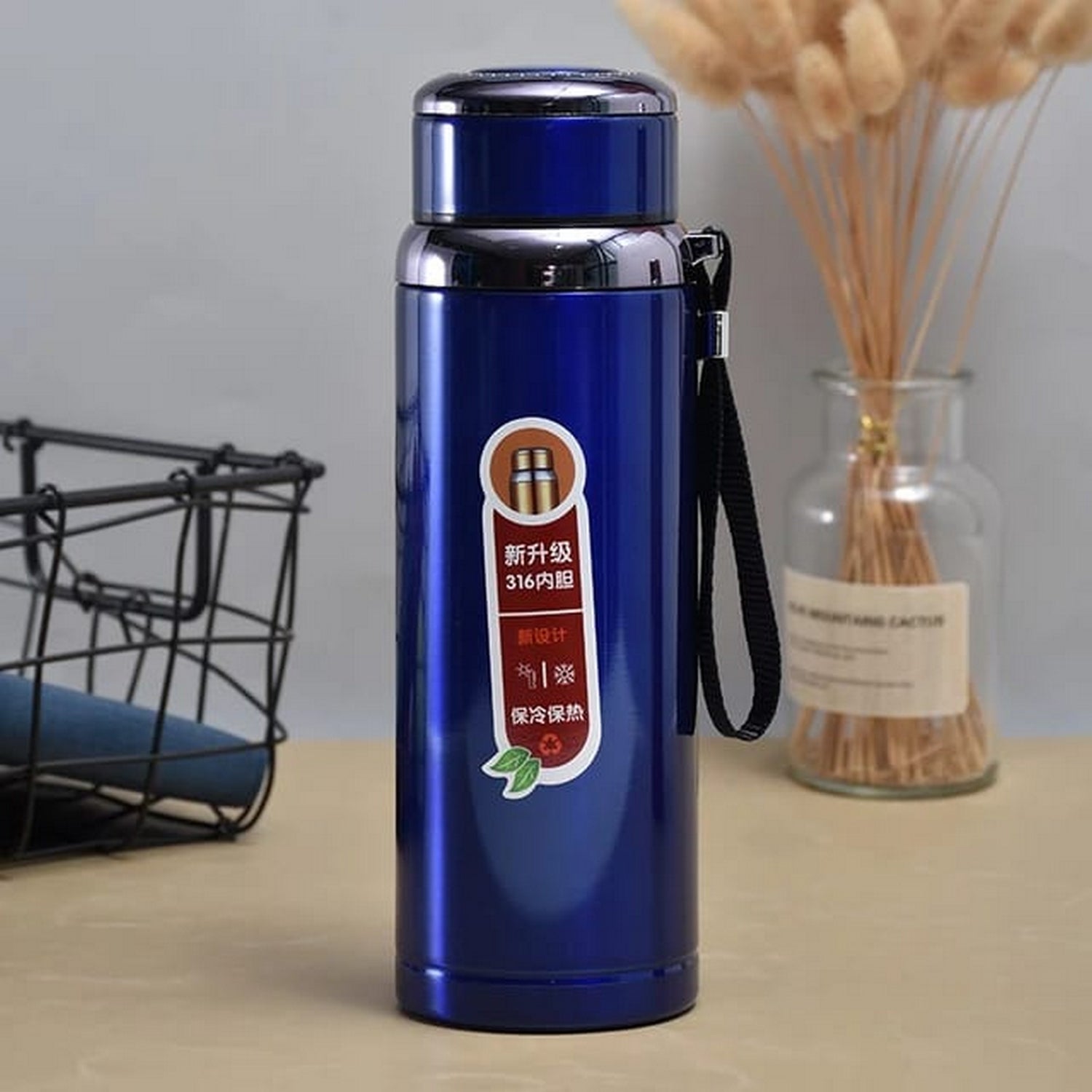 Stainless Steel Vacuum Thermos Flask Bottle 800ml (Random Colors) - FlyingCart.pk