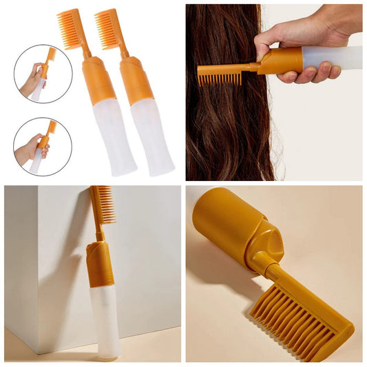 Brush Bottle With Comb Teeth Use For Oil And Hair Dye Application - FlyingCart.pk