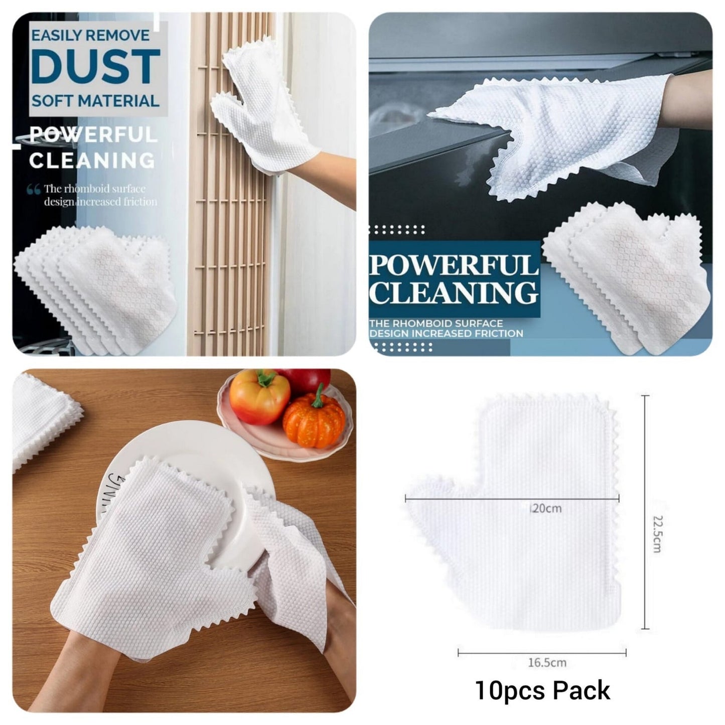 Multifunctional Cleaning Gloves 10 pcs - FlyingCart.pk