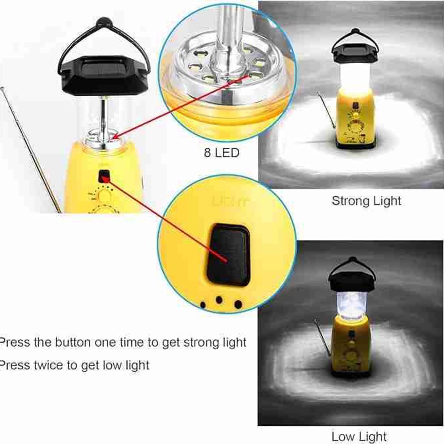 Camping Lantern Solar Rechargeable - FlyingCart.pk