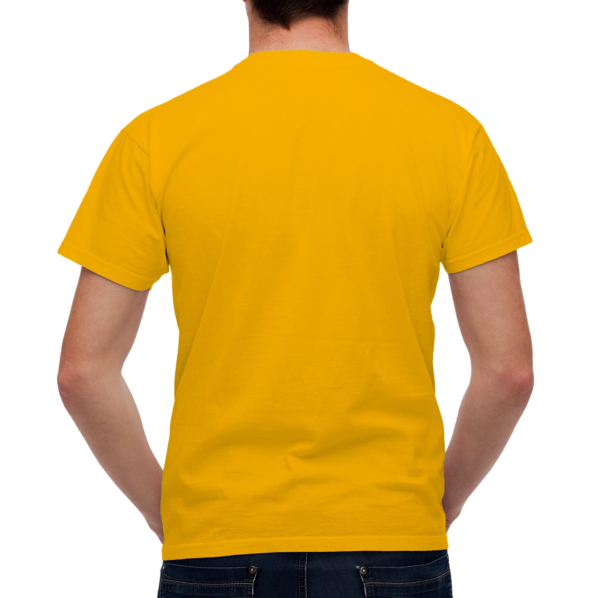 Half Sleeves Yellow T-shirt For Men