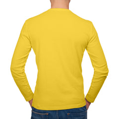 Full Sleeves Yellow T-Shirt For Men