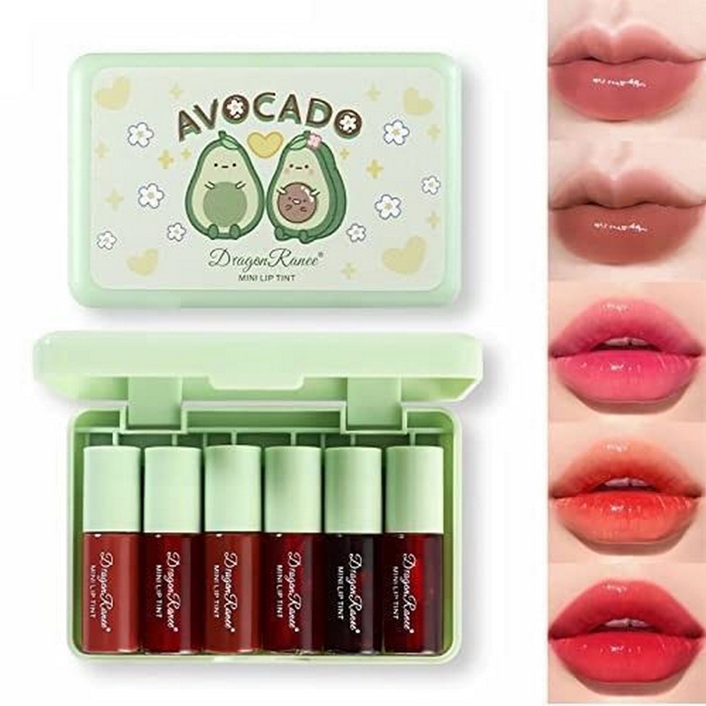 Dragon Ranee Avocado Lipstick Natural Lip And Cheek Tint Makeup 6pcs - FlyingCart.pk