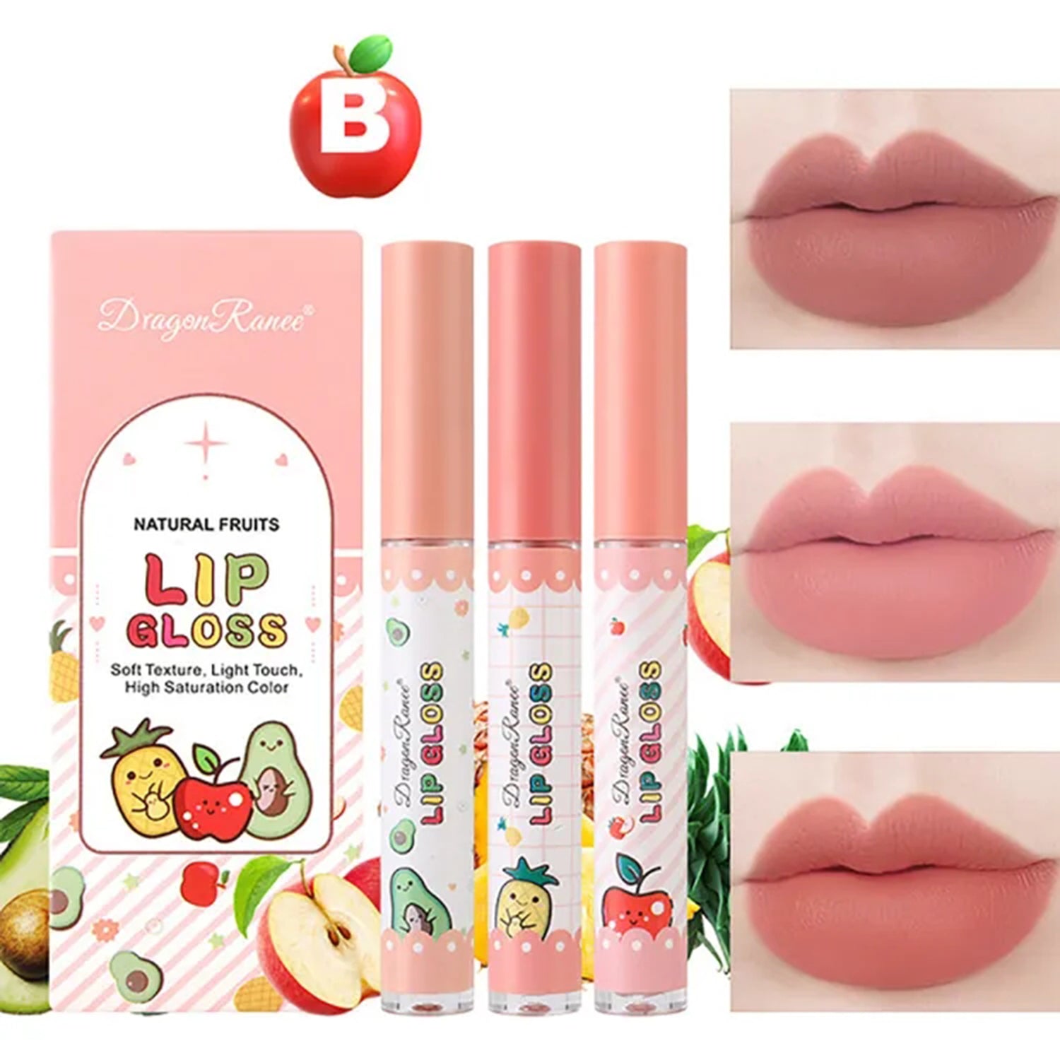 Dragon Ranee New Velvet Matte Lip Gloss Waterproof Long Lasting 3PCS / 1.5g*3 - FlyingCart.pk