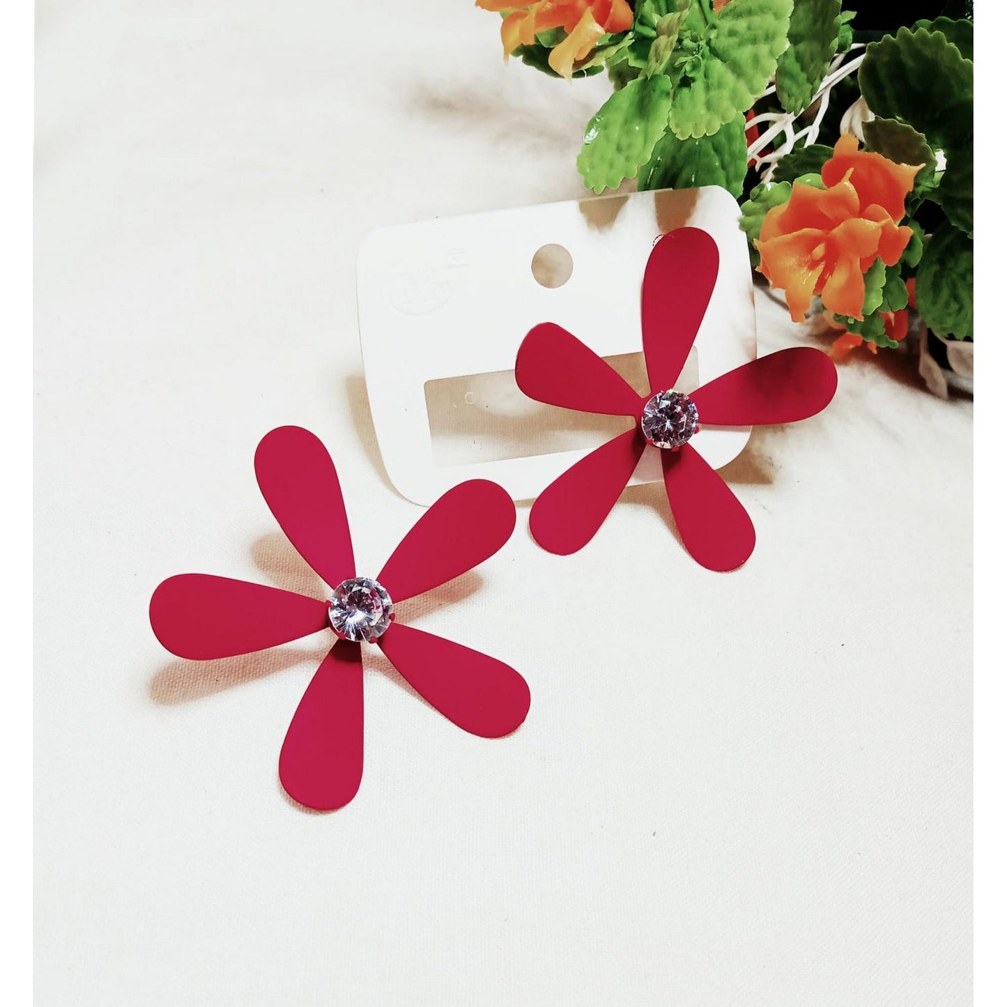 Fancy Beautiful Flowers Earrings Pack Of 2 (Each Set have 2 pair) - FlyingCart.pk