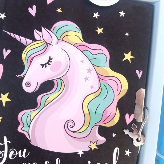 Unicorn Diary with Stationery - FlyingCart.pk