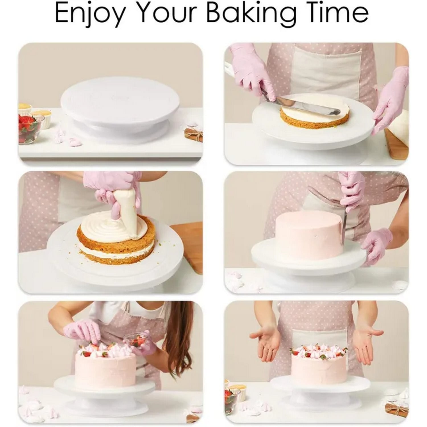 Cake Rotating Turn Table Cake Baking Decoration Tool - FlyingCart.pk