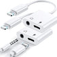Apple iPhone Lightning to 3.5mm Earphone Jack & Mobile Charging Adapter - Flyingcart.pk