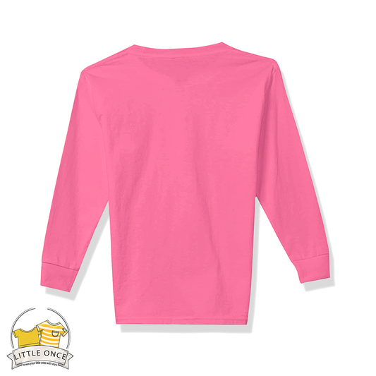 Hot Pink Kids Full Sleeves T-Shirt For Girls - FlyingCart.pk