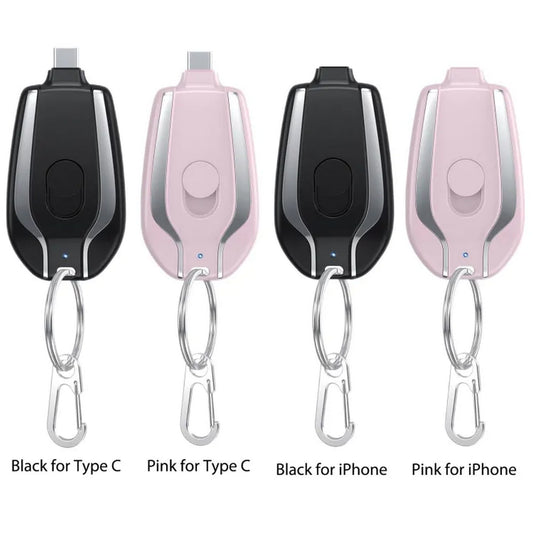 Mini Portable Keychain Power Bank For Emergency (1500 Mah) - FlyingCart.pk