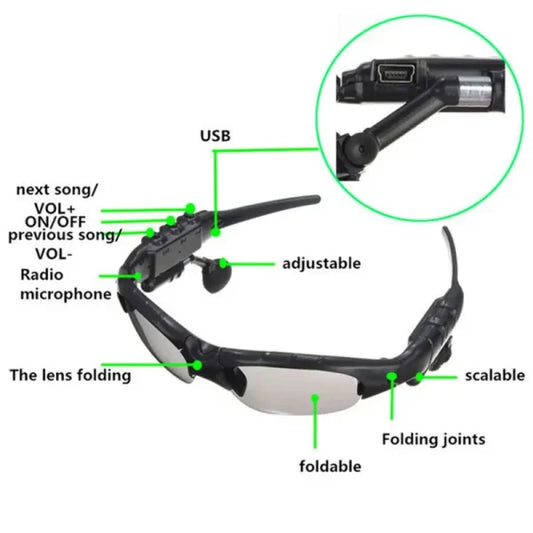 Bluetooth Sunglasses with Headphones - Flyingcart.pk