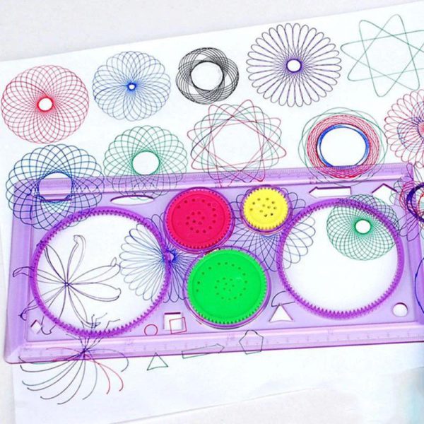 Colorful Plastic Templates Drawing Ruler Painting Set - Flyingcart.pk