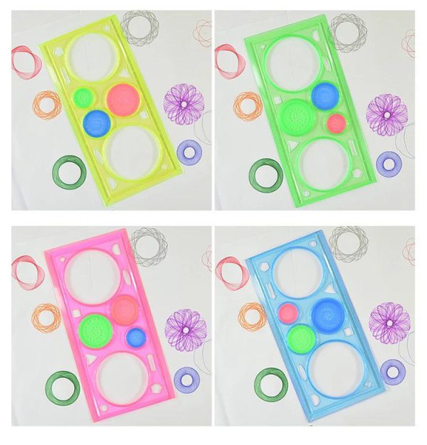 Colorful Plastic Templates Drawing Ruler Painting Set - Flyingcart.pk