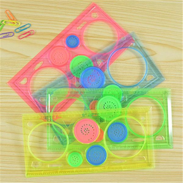 Colorful Plastic Templates Drawing Ruler Painting Set - Flyingcart.pk