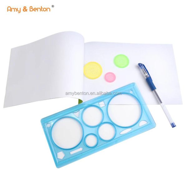 Colorful Plastic Templates Drawing Ruler Painting Set - Flyingcart.pk