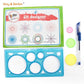 Colorful Plastic Templates Drawing Ruler Painting Set - Flyingcart.pk