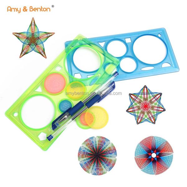 Colorful Plastic Templates Drawing Ruler Painting Set - Flyingcart.pk