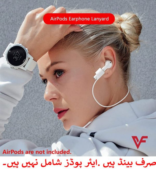 Anti-Lost Silicone Earphone Rope Holder – Secure Neck Strap for AirPods & Bluetooth Earbuds (55cm) - Flyingcart.pk