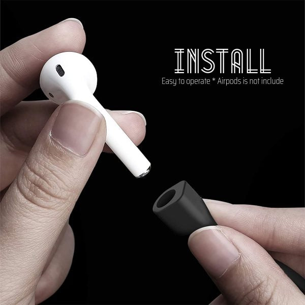 Anti-Lost Silicone Earphone Rope Holder – Secure Neck Strap for AirPods & Bluetooth Earbuds (55cm) - Flyingcart.pk