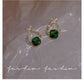 Trendy Emerald Crystal Ball Earrings (Random Color) - FlyingCart.pk