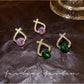 Trendy Emerald Crystal Ball Earrings (Random Color) - FlyingCart.pk