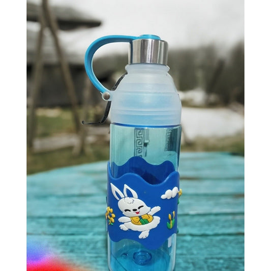 Water Bottle Cute Cartoon Printed With Carrying Handle (Random Colors) - FlyingCart.pk