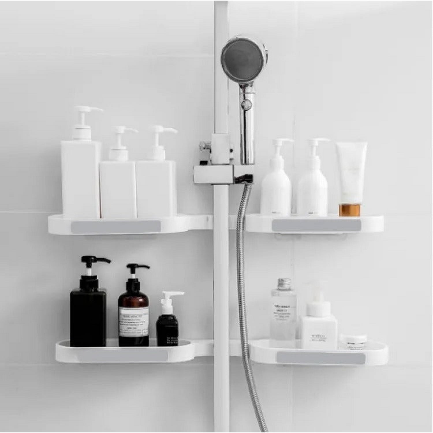 Wall Mounted Shelf Storage Bathroom Revolving Rack - FlyingCart.pk