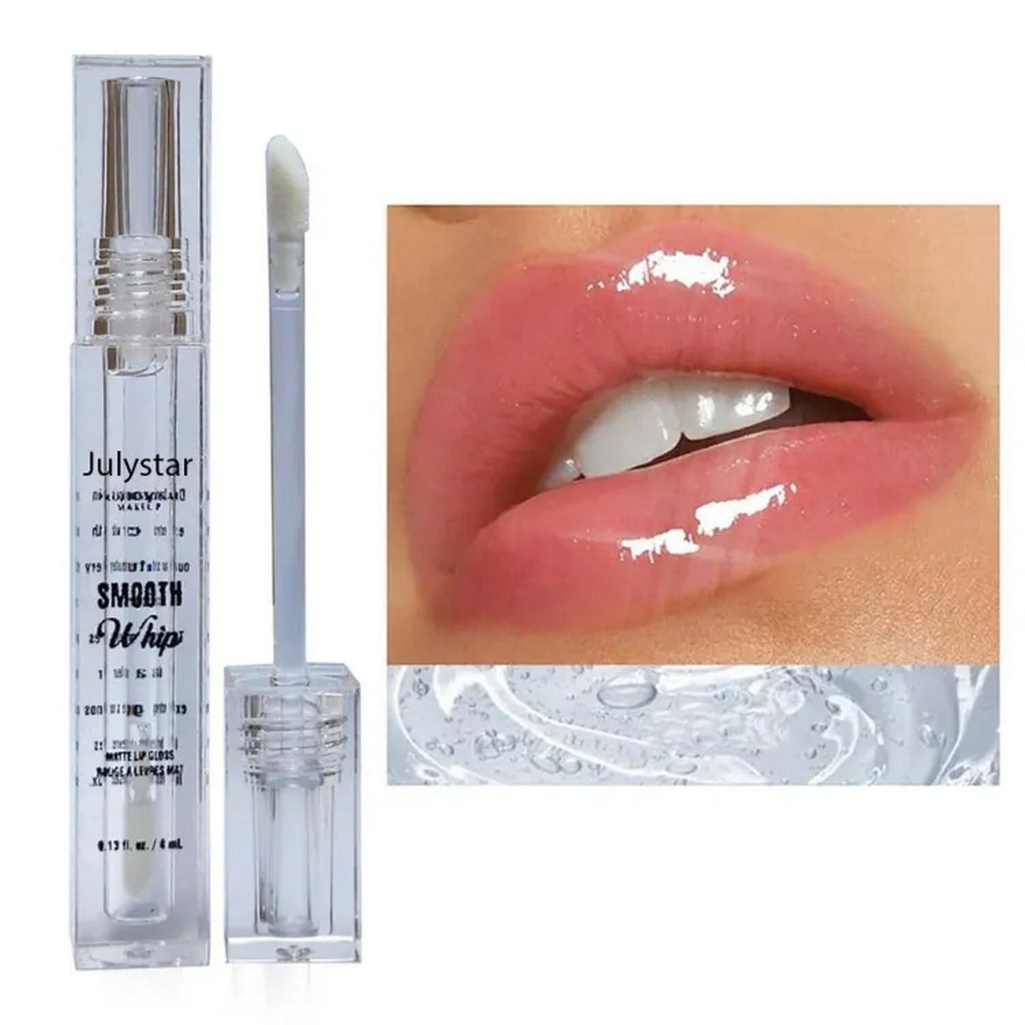 JULYSTAR Transparent Lip Shiner Gloss (4 ml) - FlyingCart.pk