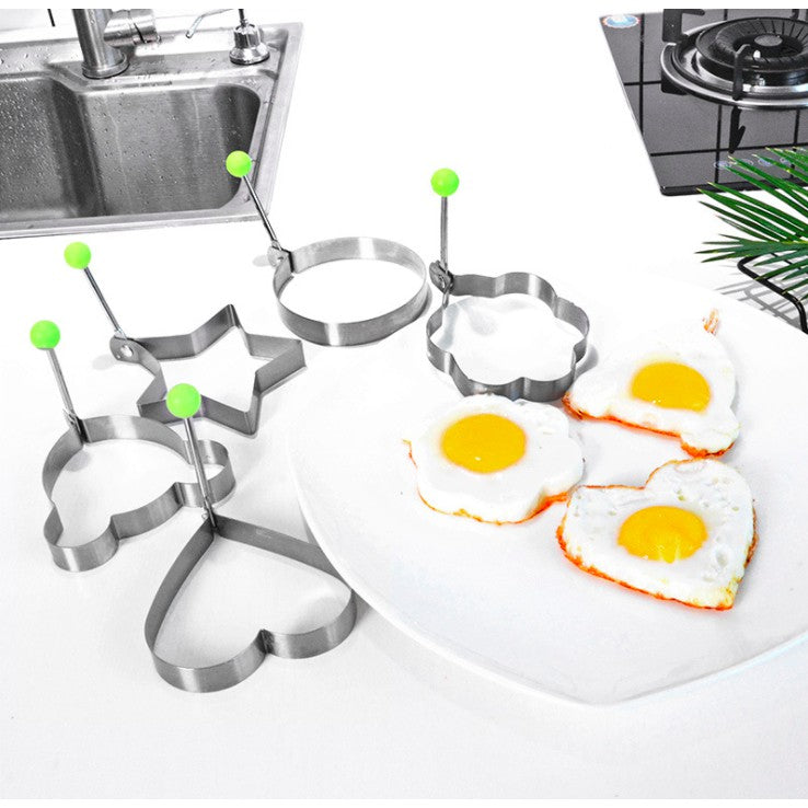 Egg Shaper Mold Stainless Steel  – quantity 4 pieces - FlyingCart.pk