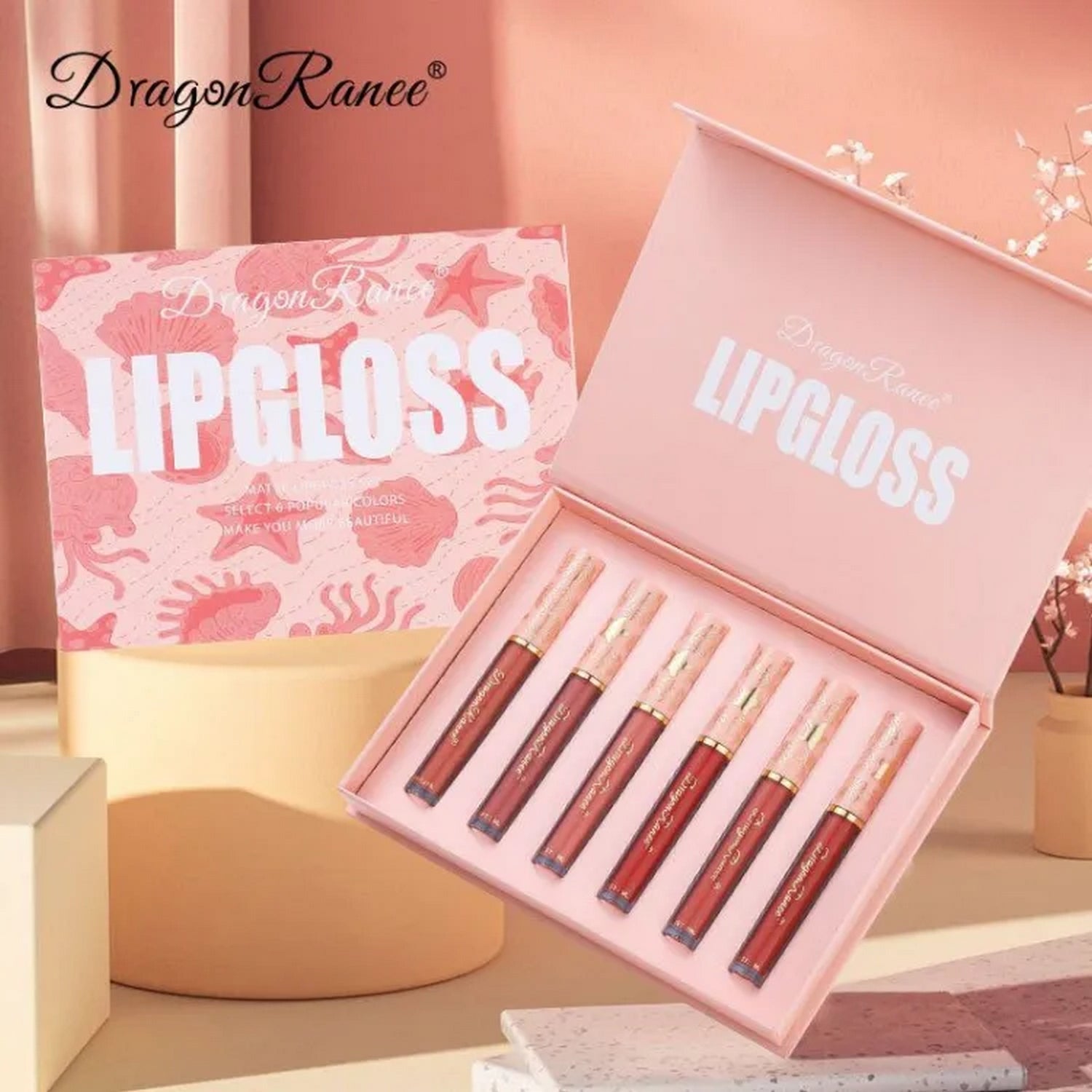 Dragon Ranee 6 Colors Lip Gloss Set Long Lasting And Waterproof Matte Liquid Lipsticks - FlyingCart.pk