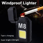 dh-001-cob-led-flashlight-with-lighters-dual-arc-pulse-flameless-lighter-type-c-rechargeable-lighter-work-light-mini-light-mens-gift-dual-arc-pulse-flameless-lighter-2-1-flyingcrt.pk
