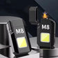 dh-001-cob-led-flashlight-with-lighters-dual-arc-pulse-flameless-lighter-type-c-rechargeable-lighter-work-light-mini-light-mens-gift-dual-arc-pulse-flameless-lighter-2-1-flyingcrt.pk