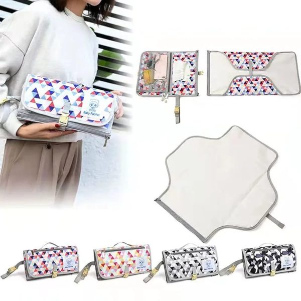 diaper-pouch-waterproof-baby-product-storage-stroller-bag-mothers-bag-diaper-changing-sheet-baby-shower-gift-4-flyingcart.pk
