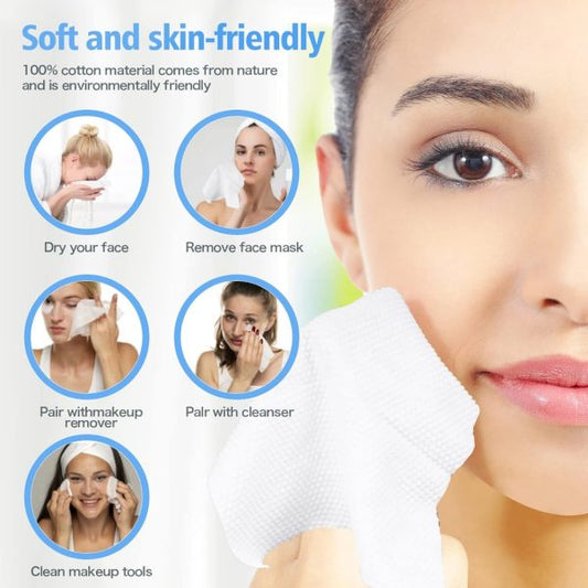 Disposable Face Towel – 70 Pcs Ultra Soft, Thickened Cotton Tissues - Flyingcart.pk