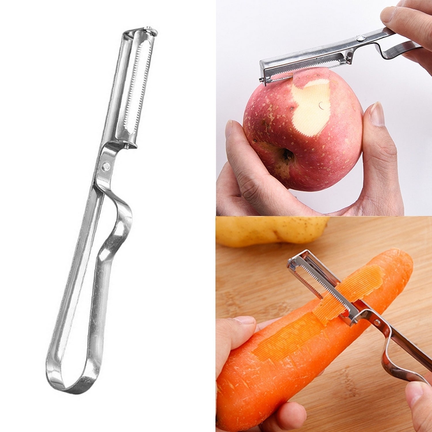 Stainless Steel Knife Fruit Vegetables Peeler Multifunctional - FlyingCart.pk