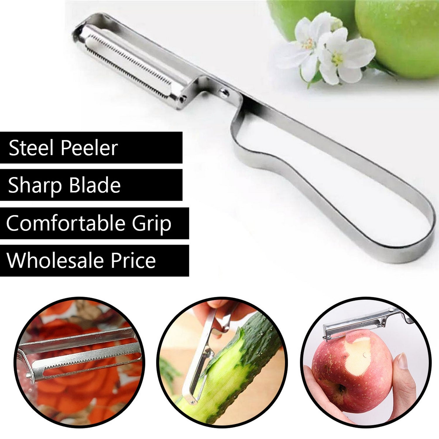 Stainless Steel Knife Fruit Vegetables Peeler Multifunctional - FlyingCart.pk