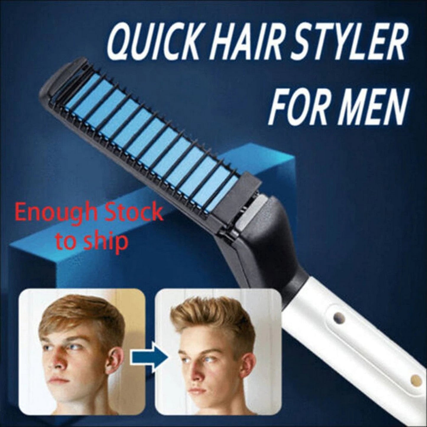 Electric Straightener Hair And Beard Quick Comb - FlyingCart.pk