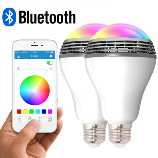 E27 Bluetooth Smart LED Bulb with Speaker and App Control - Flyingcart.pk