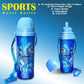 Water Bottle With Straw Double Wall Plastic (Random Color) - FlyingCart.pk