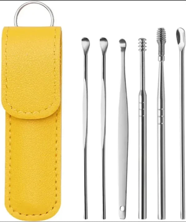 Ear Wax Cleaning Kit – 6 Pcs Ear Pick Tools - Flyingcart.pk