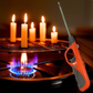 Electronic Refillable Gas Lighter – Portable Butane Lighter for Kitchen, Camping, Grills, Candles, Fireplaces & Outdoor Use (Random Color)