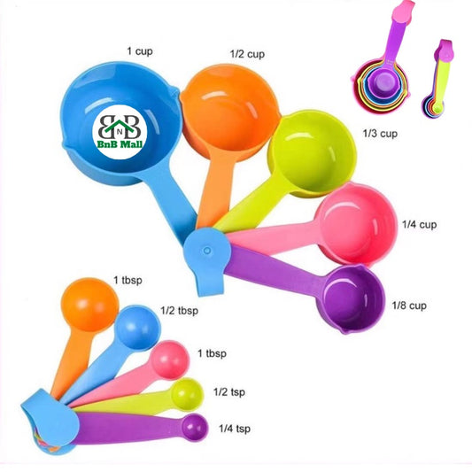 Rainbow Colors Measuring Spoon 10pcs Set - FlyingCart.pk