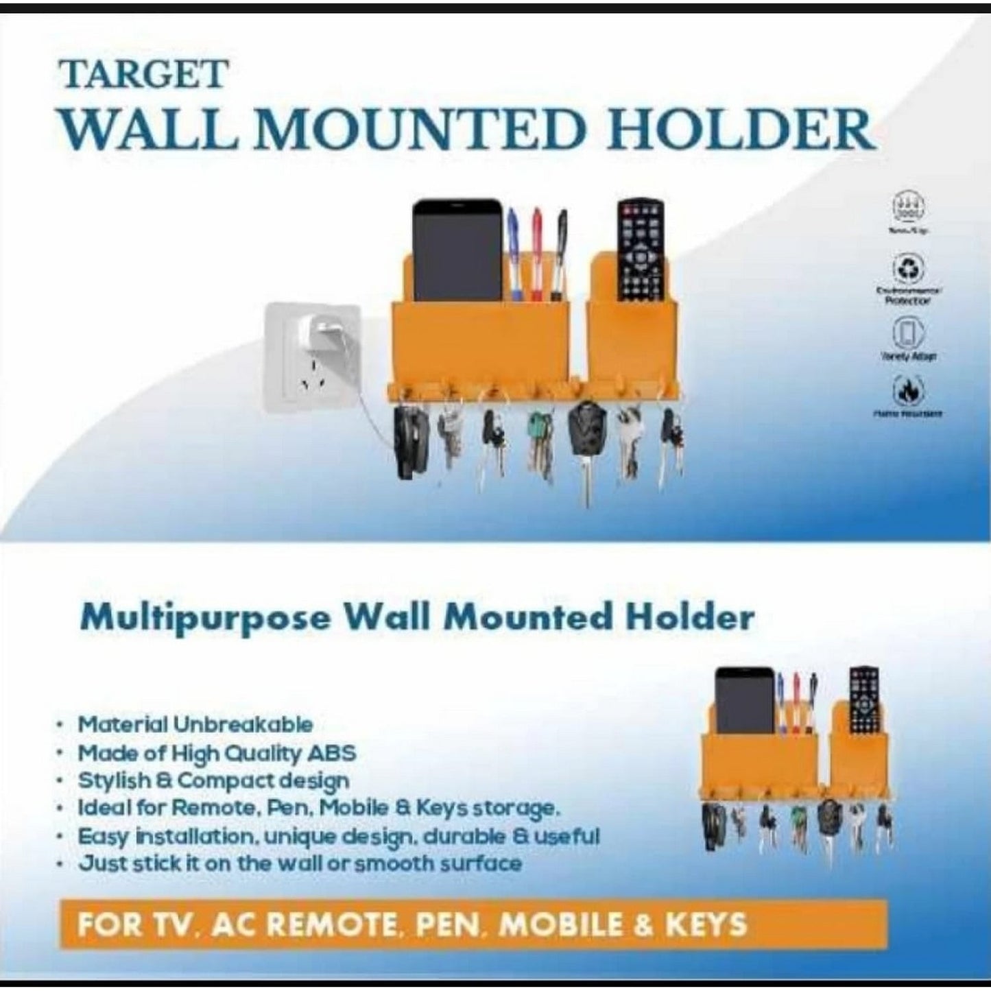 Wall Mounted Multipurpose Mobile Holder - FlyingCart.pk